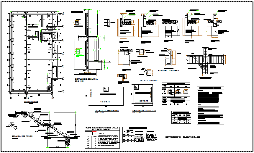 Foundation Plan With Construction Detail Of Maternity And Pediatric 