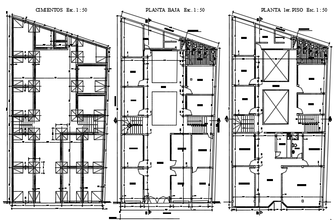 Foundation Plans To Second Floor Plan Detail Dwg File Cadbull