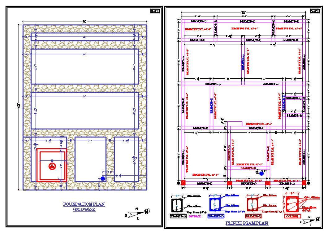 Plinth Beam Section Detail Is Provided Download Autocad Drawing File