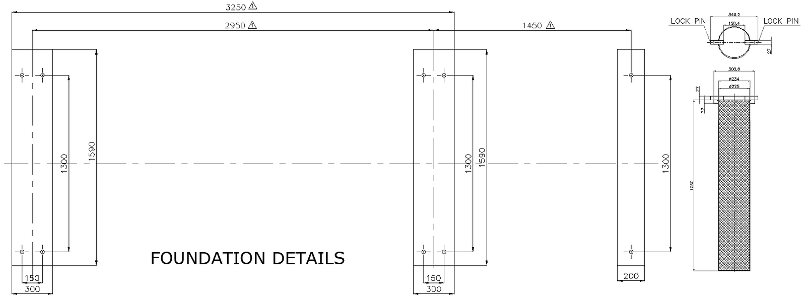 Foundation Detail of Vaccum Dryer DWG AutoCAD file - Cadbull