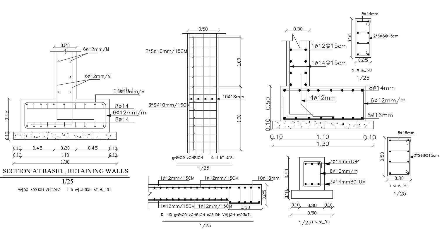 Foundation Section Plan Detail Dwg File Cadbull