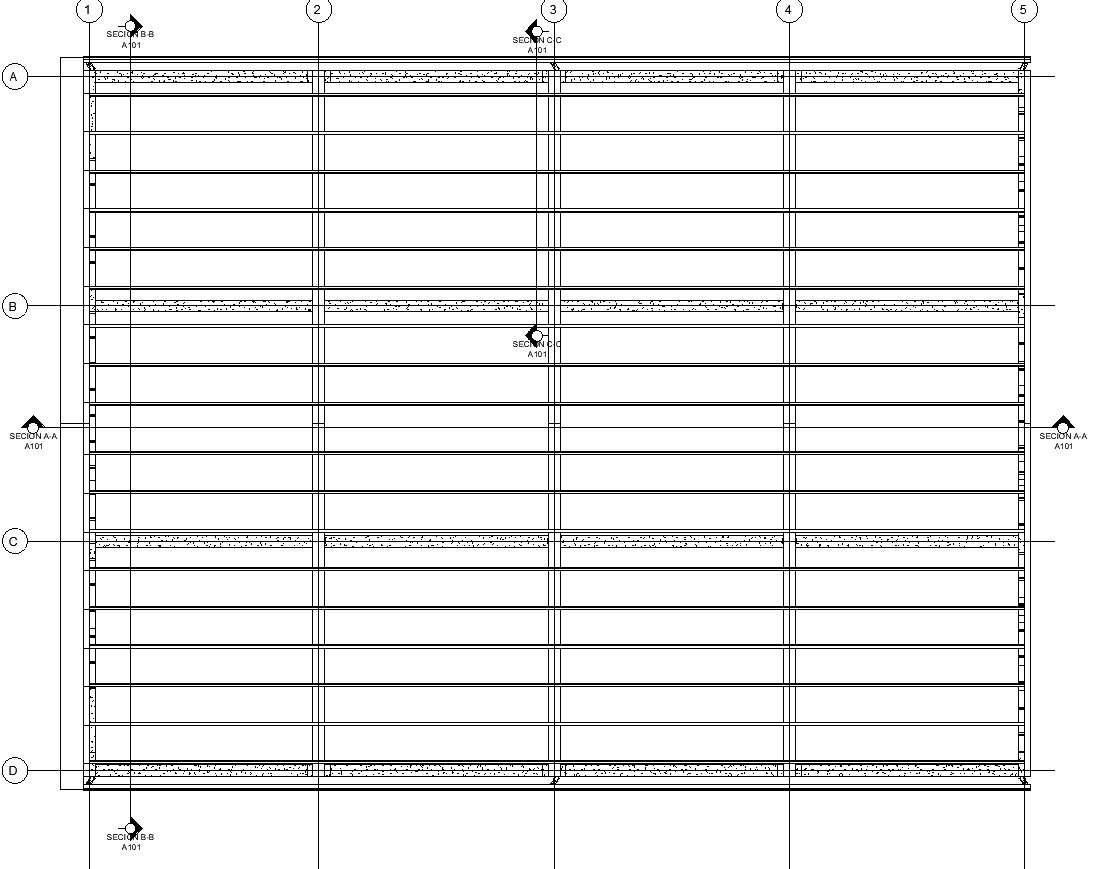 Foundation Plan of a office site. - Cadbull