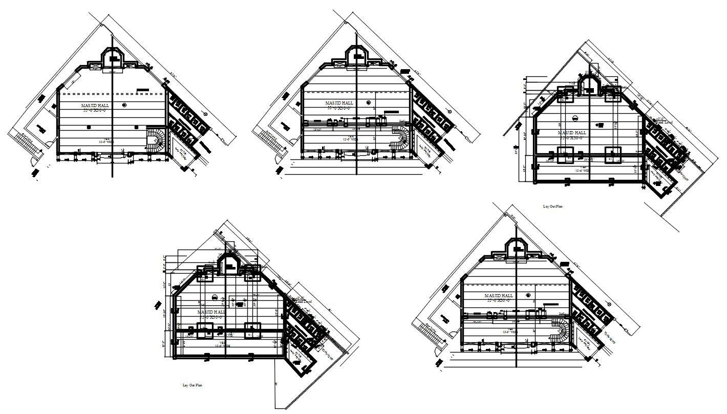 foundation-and-column-layout-plan-of-the-mosque-in-autocad-2d-drawing