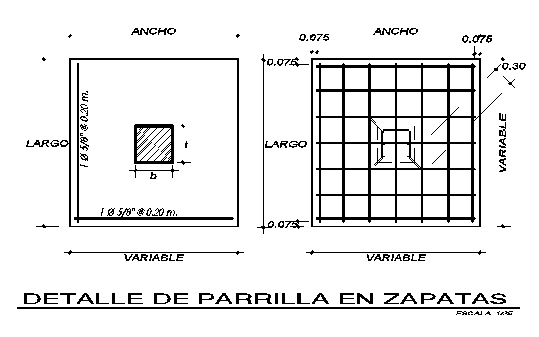 Foundation Plan Is Given For 8x19m House Plan In This Autocad Drawing File Download Now Cadbull