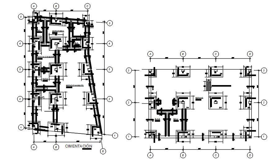 Foundation plan of the house in AutoCAD 2D drawing, CAD file, dwg file ...