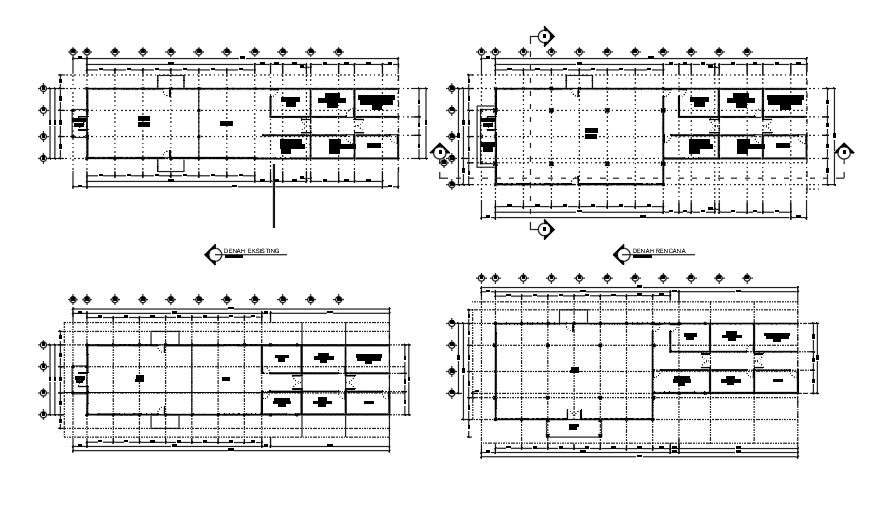 Foundation Plan Of Two Different Sites. - Cadbull