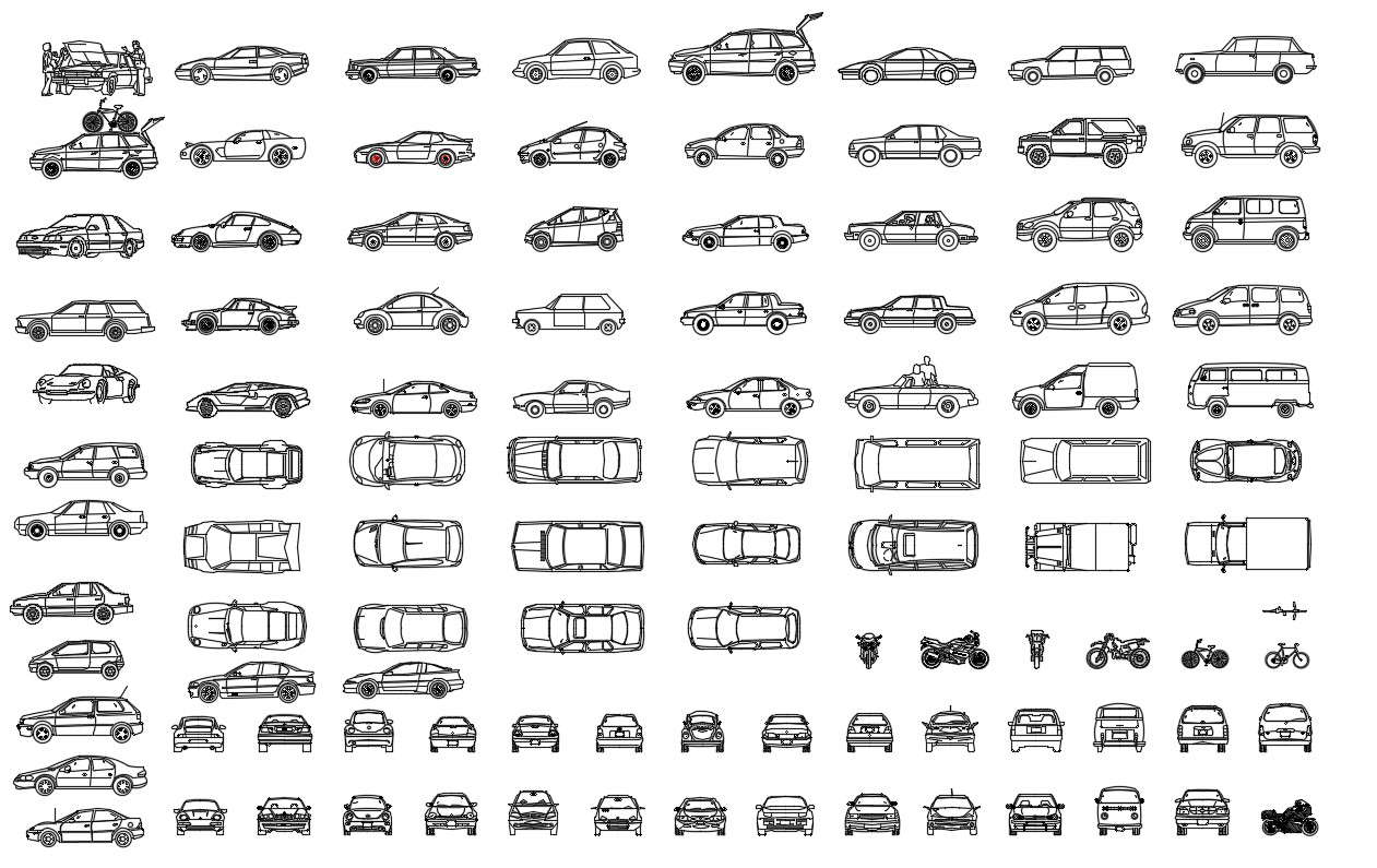 Four Wheel Car CAD File download - Cadbull