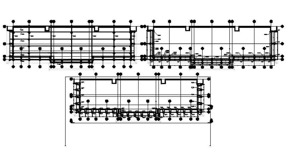 Frame structure of column and beam in AutoCAD 2D drawing, dwg file, CAD ...