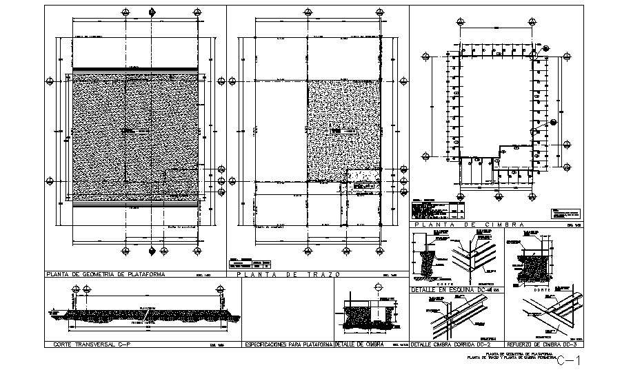 Framing plan and cover plan and structure details of house dwg file ...