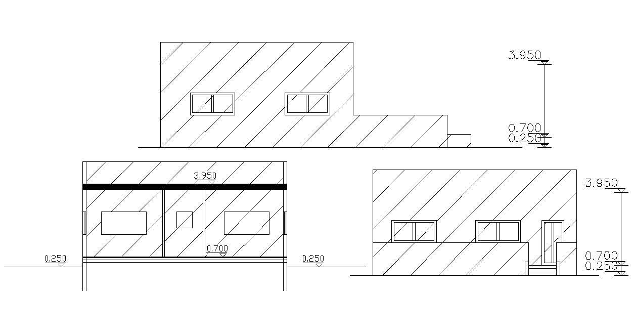 Free AutoCAD House Building Design With Dimension - Cadbull