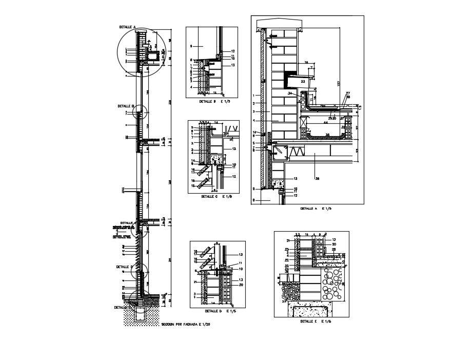 Free Construction Details In AutoCAD Drawings - Cadbull