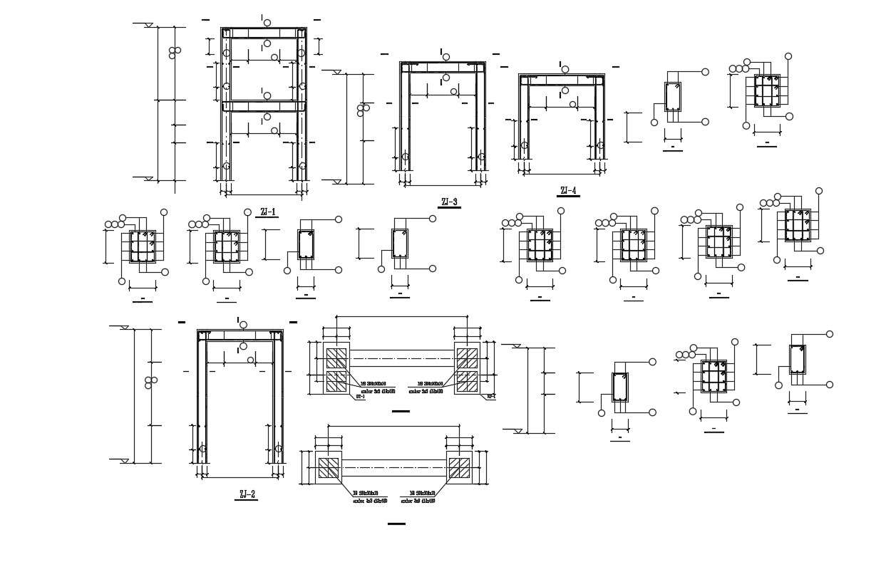 Free Download 2D CAD Drawing Bar Bending Schedule For Column Footing