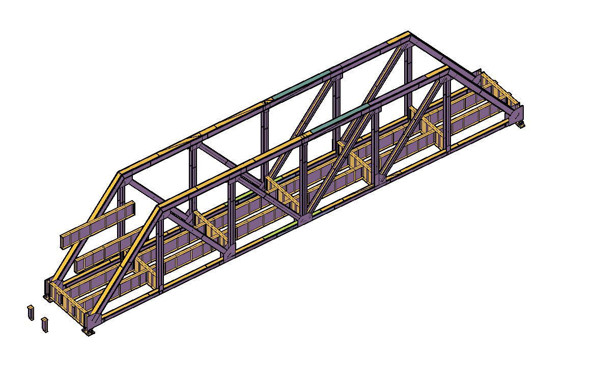 Free Download 3D CAD Drawing of MS Bridge With Basic Rendered AutoCAD