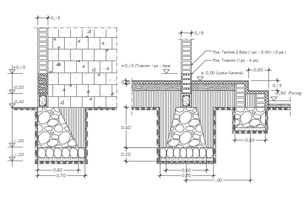 Brick Details At Wall Section Cad Files Dwg Files Plans And Details ...