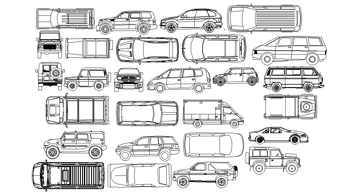 Free Download Car Model Design CAD Blocks - Cadbull