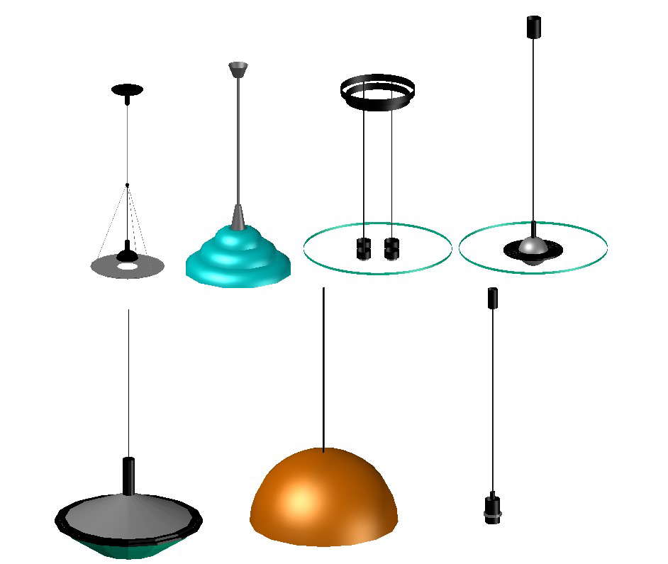 Free Download Different Types Of Ceiling Light With Rendered In 3D MAX ...