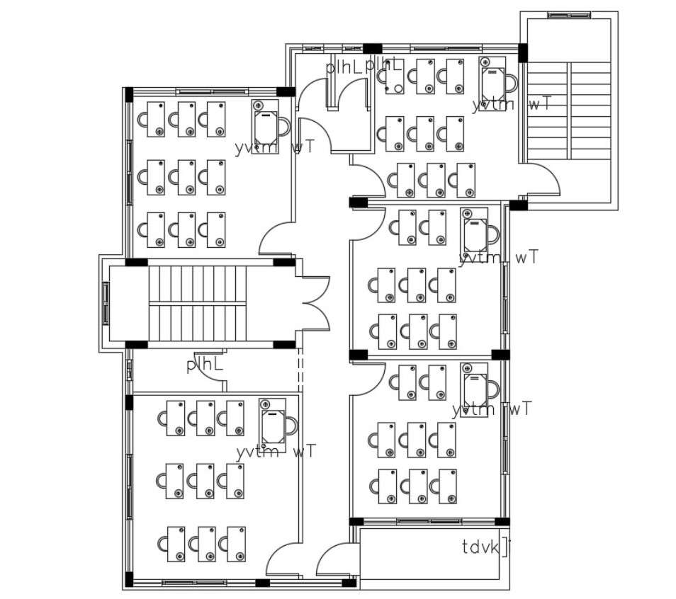 Free Download School Class Room Floor Plan DWG File Cadbull