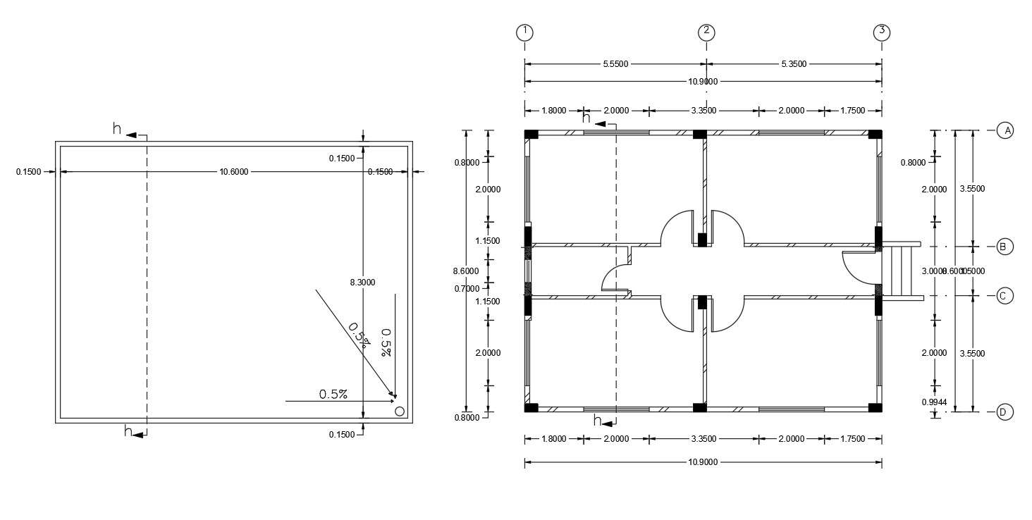 Free Small House Plan AutoCAD Drawing DWG File - Cadbull