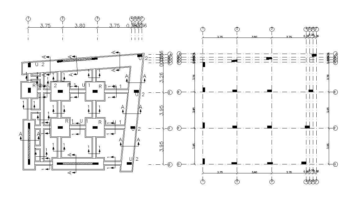 Free Download Foundation Plan Column Footing Design Cadbull