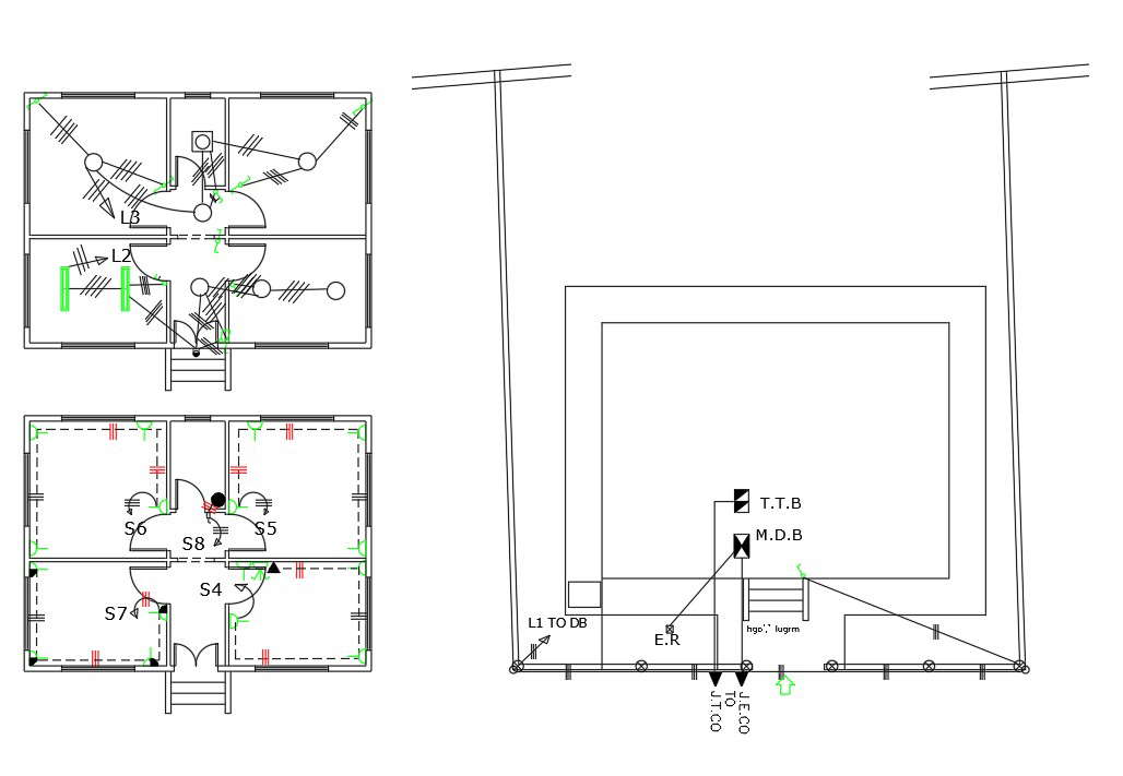 House Electrical Layout Plan Drawing Download Free Dwg File Cadbull Images