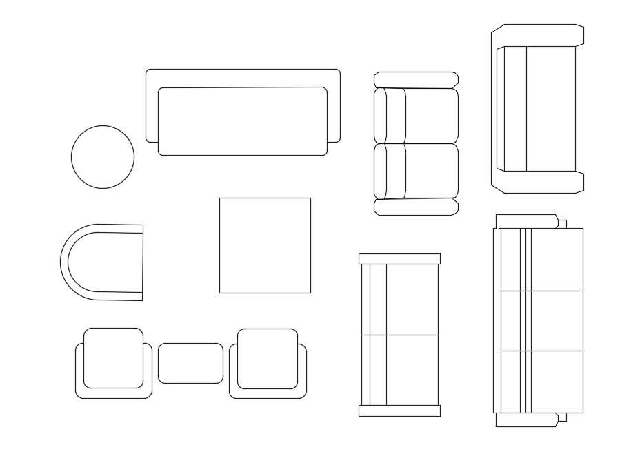 Free Furniture Sofa CAD Blocks Drawing DWG File - Cadbull