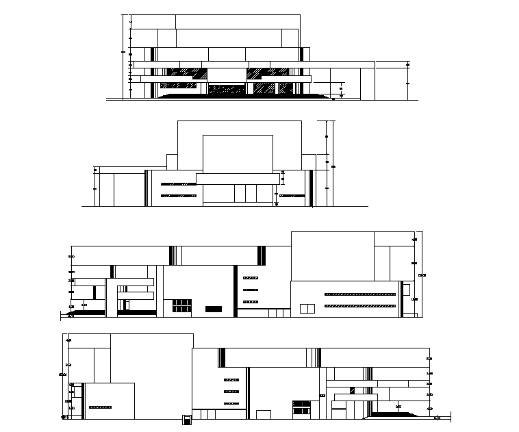 Front Elevation and back elevation detail dwg file - Cadbull