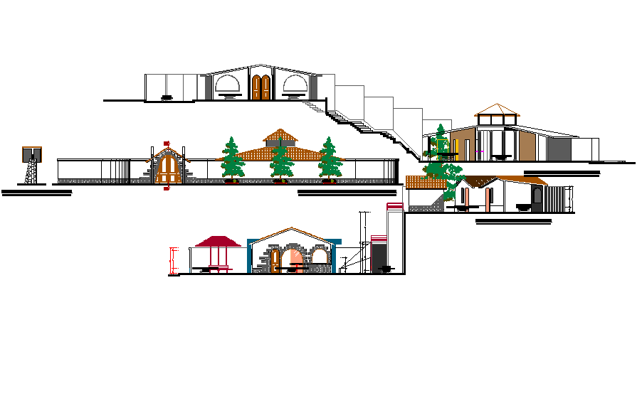 Front Elevation And Side Elevation Detail Dwg File Cadbull