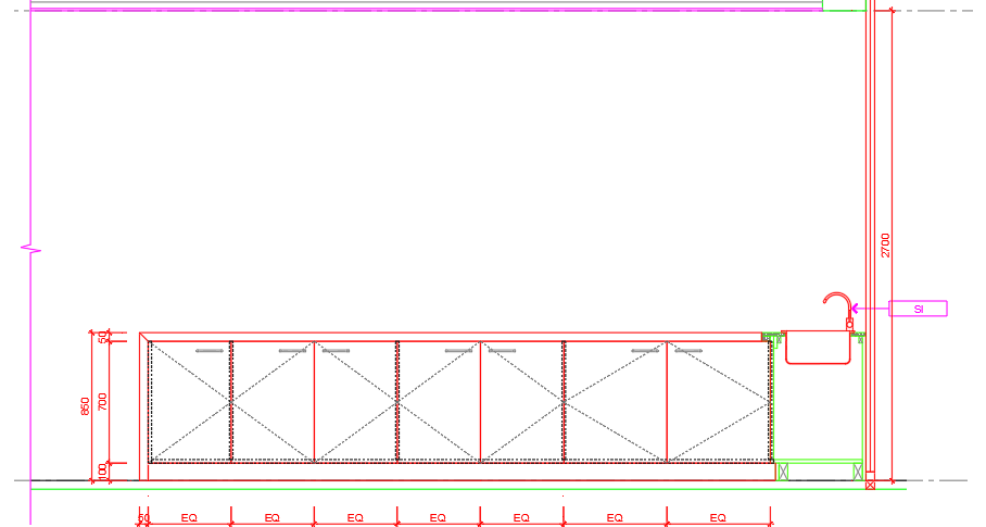 Front elevation of A kitchen - Cadbull