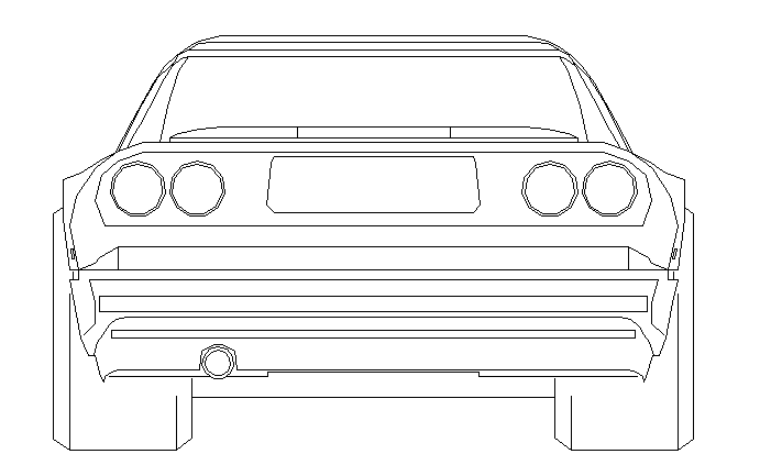 Car Front View Coloring Page | Easy Drawing Guides