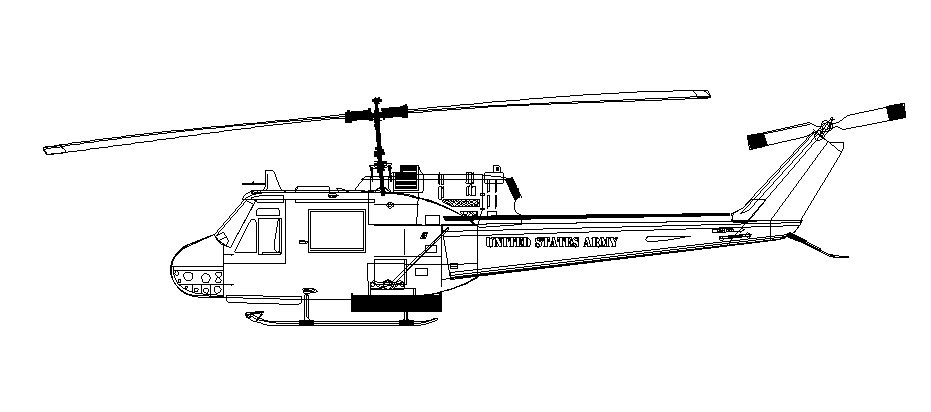 Front View Of Helicopter Detail - Cadbull