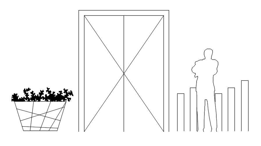 Front door elevation CAD blocks in AutoCAD 2D drawing, dwg file, CAD ...