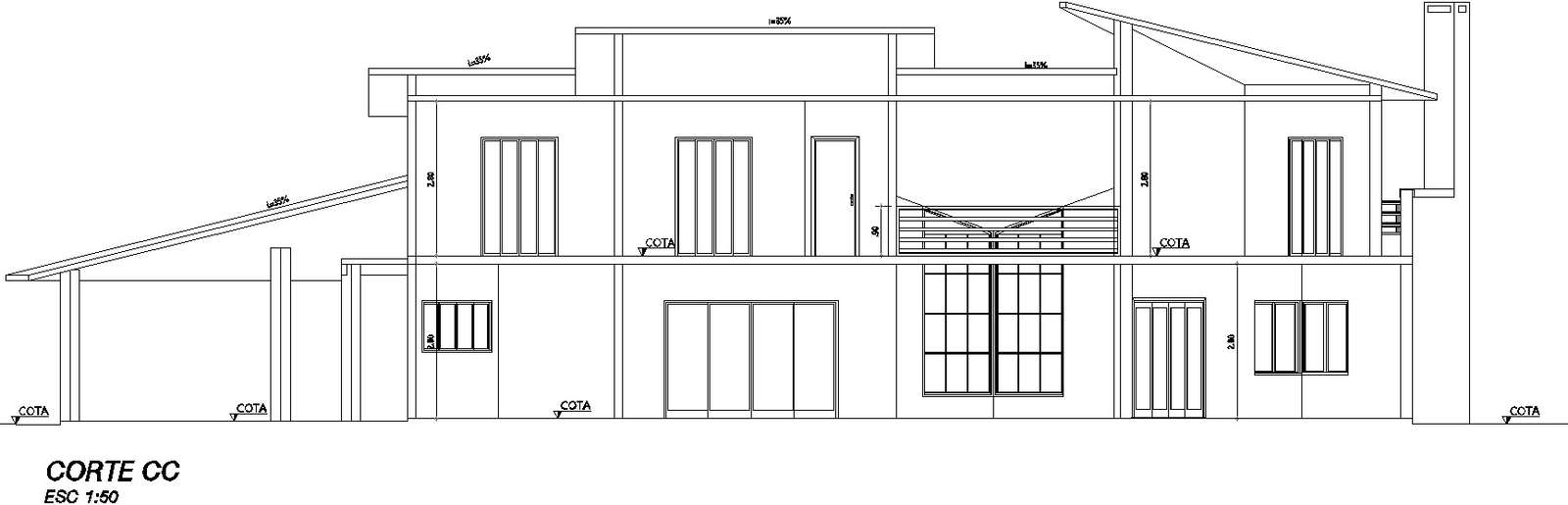 Front elevation of double story house. - Cadbull