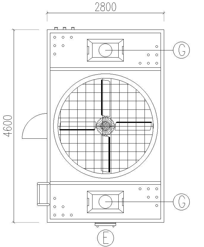 Front view of water sump in detail AutoCAD 2D drawing, CAD file, dwg ...