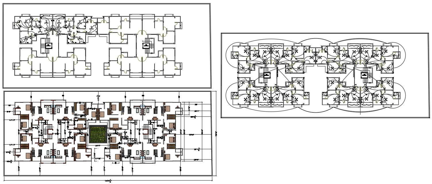 Fully Furnished Apartment Design Floor Plan With Electrical Layout ...