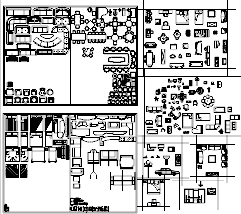 Furniture dwg file - Cadbull