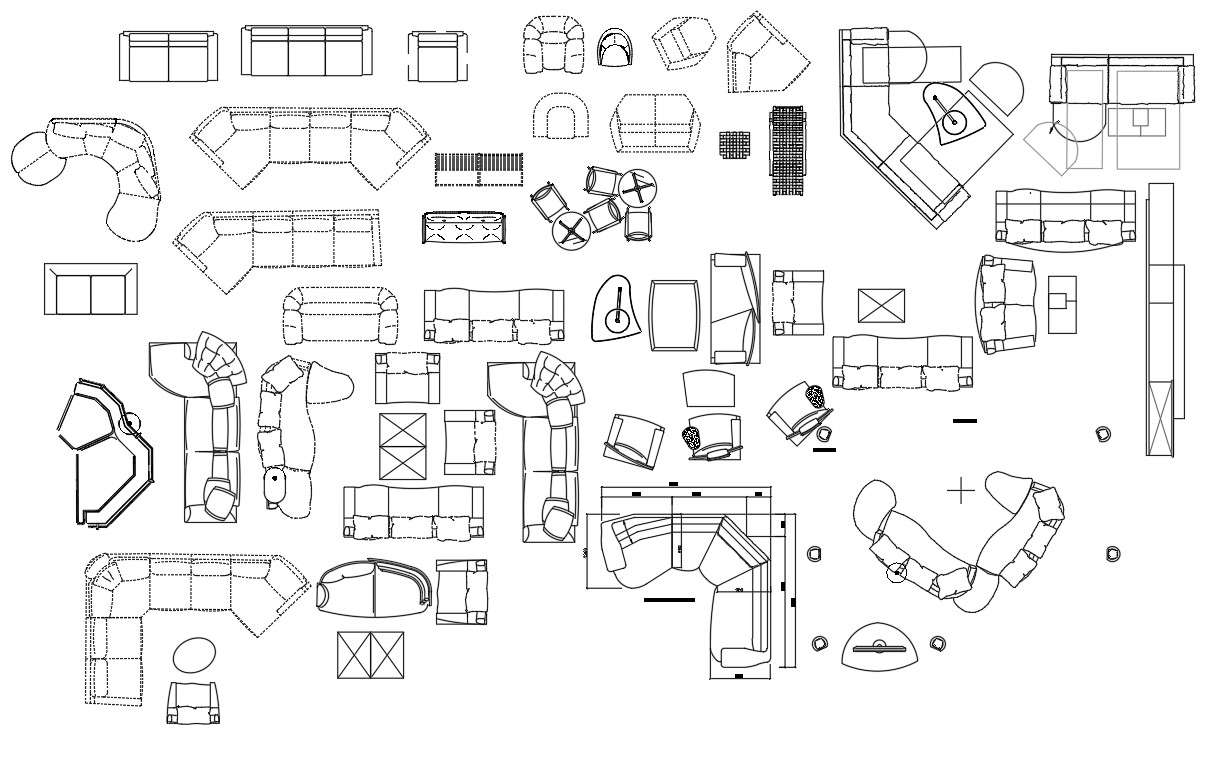 Furniture Layout Plan In AutoCAD File - Cadbull
