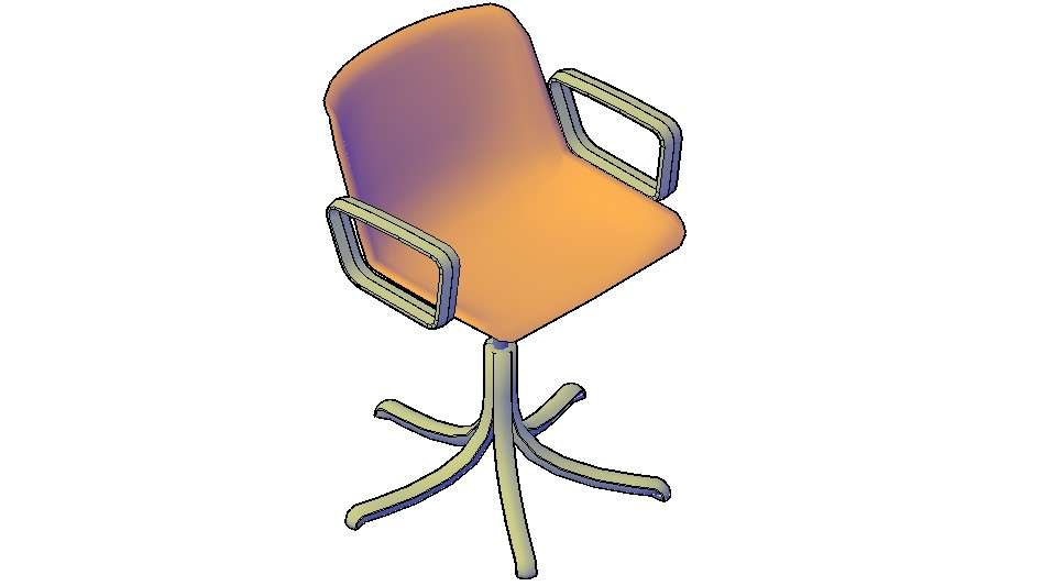 Furniture Sitting Chair 3d model AutoCAD Drawing - Cadbull