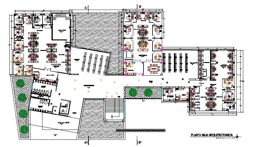 Furniture detailing of a resort and hotel - Cadbull