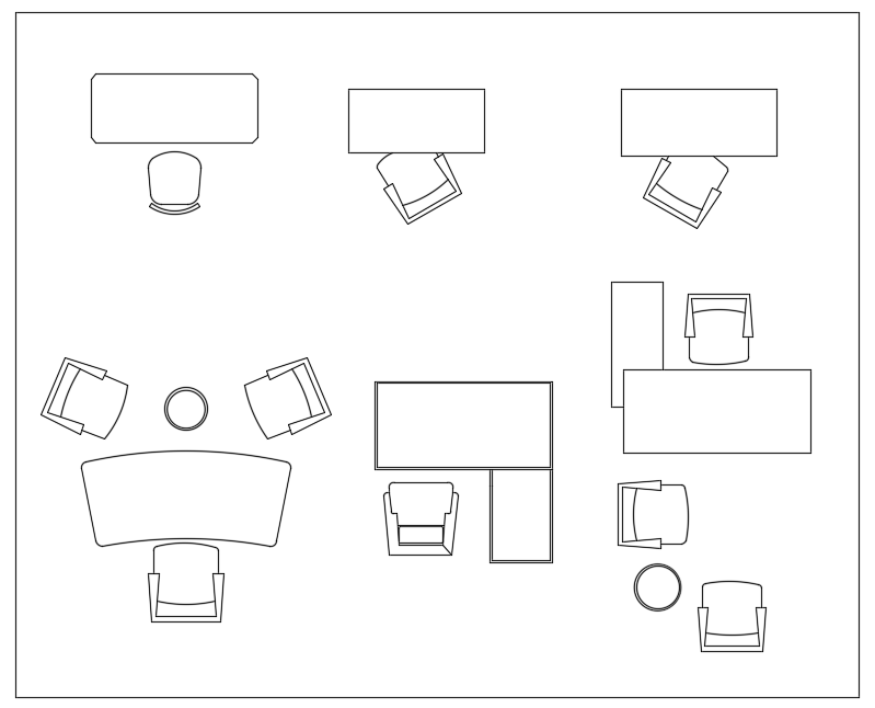 Furniture different block plan dwg file - Cadbull