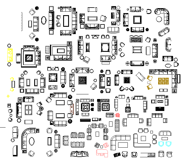 Furniture Equipment And Accessories Plan Detail Dwg File Cadbull 3020