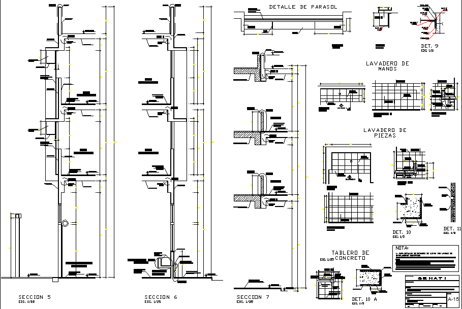 Furniture plan and elevation detail dwg file - Cadbull