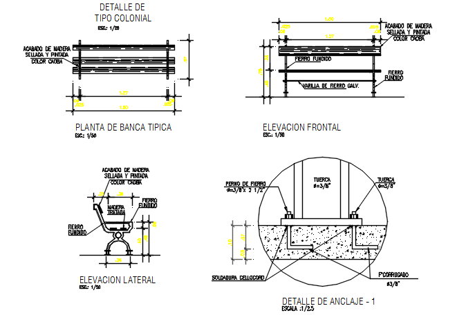 Furniture Plan Elevation And Section Detail Dwg File Cadbull