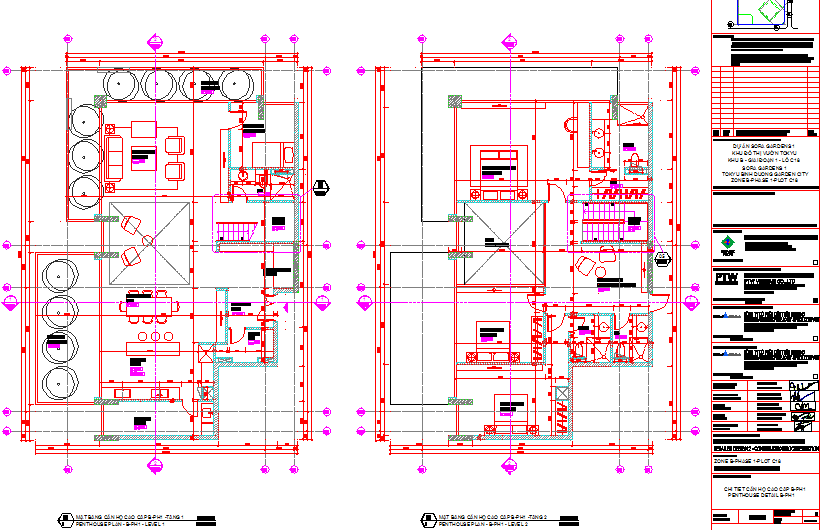 Furniture plan layout of penthouse - Cadbull