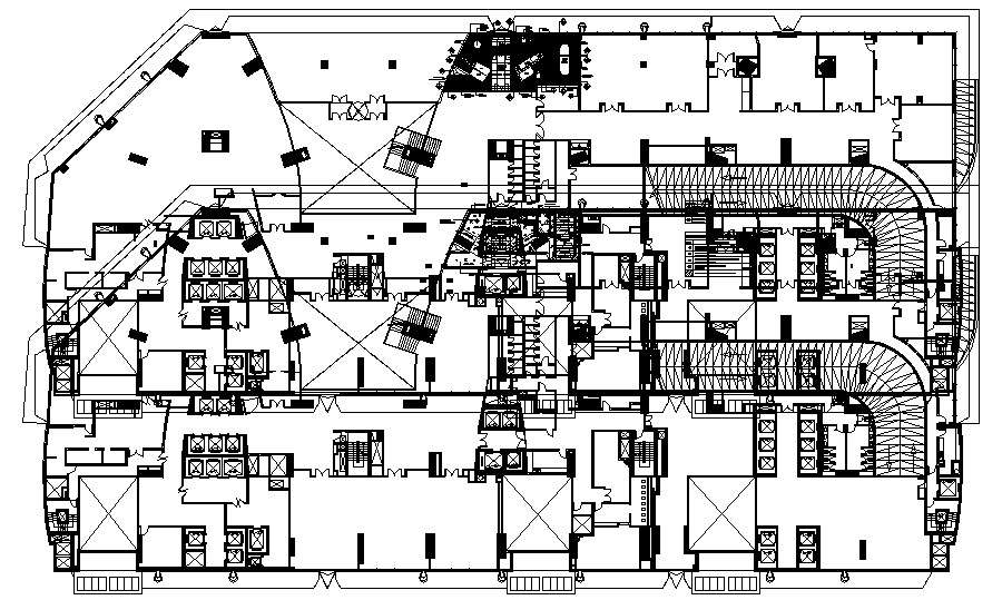 Office Building Plan In DWG File - Cadbull