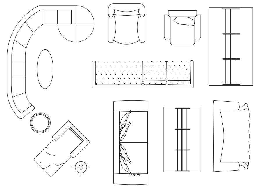Furniture Sofa CAD Blocks Free Download DWG Drawing - Cadbull