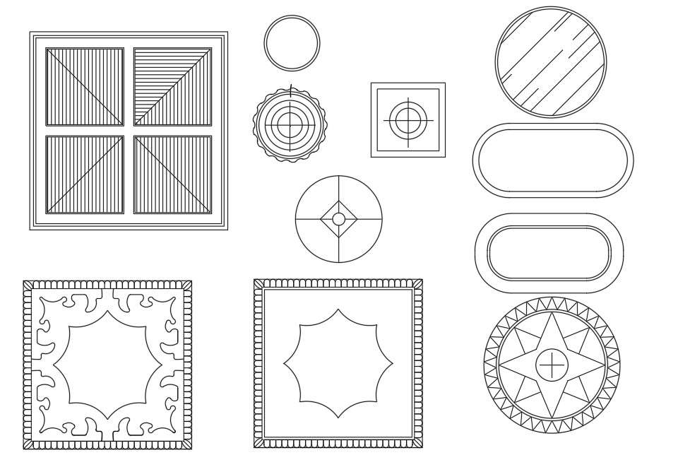 Furniture Table CAD Blocks Drawing DWG File - Cadbull