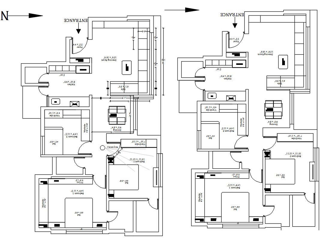 furniture-layout-plan-of-the-ground-floor-of-house-in-autocad-drawing