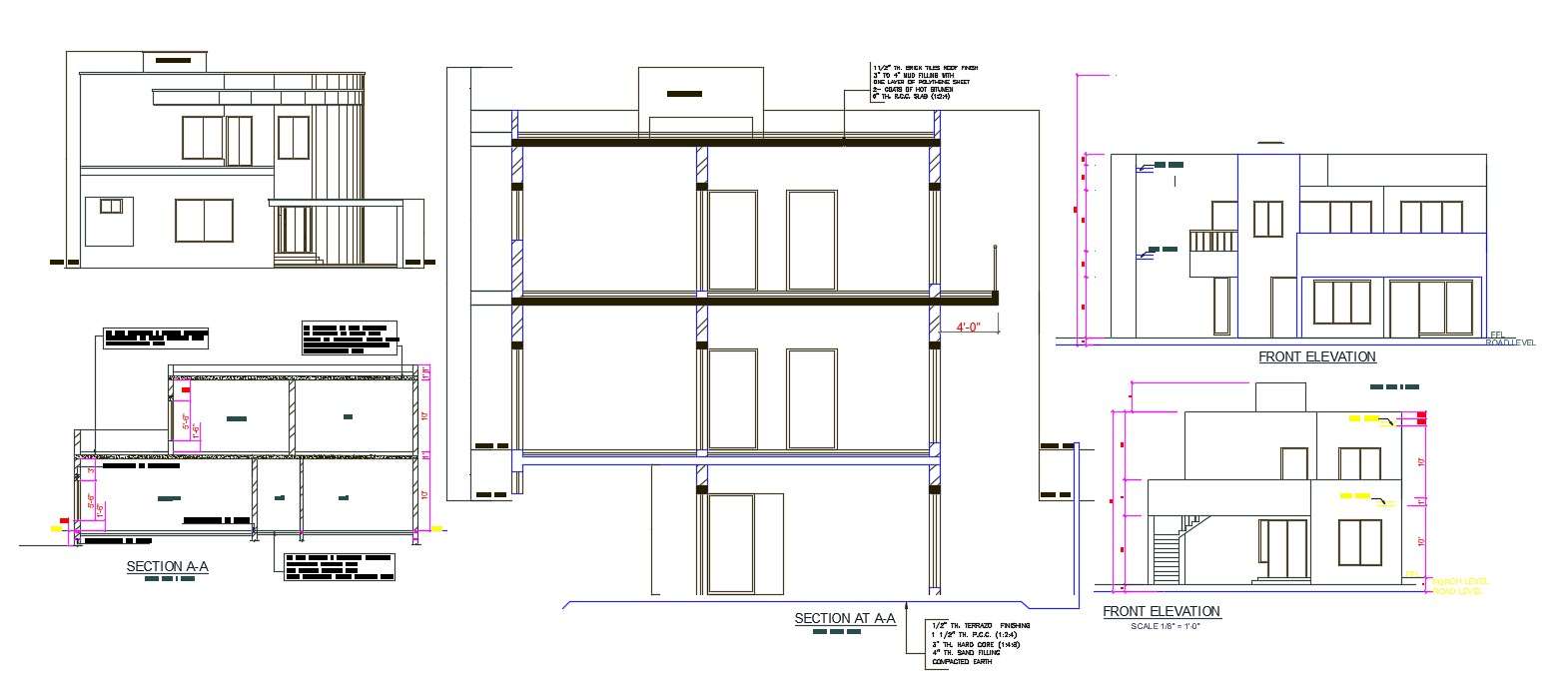 Complete Residence DWG Section for AutoCAD • Designs CAD