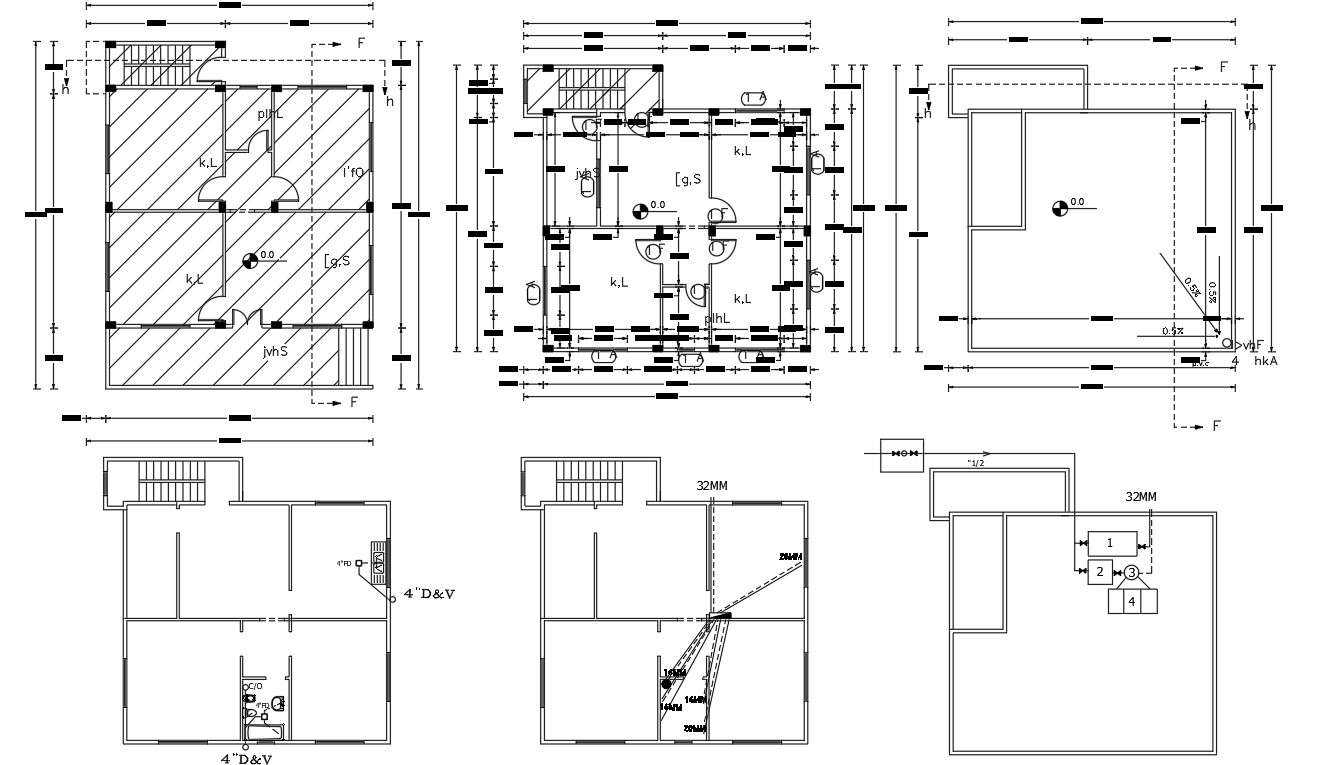 G + 1 House Floor Plan Design DWG File Cadbull