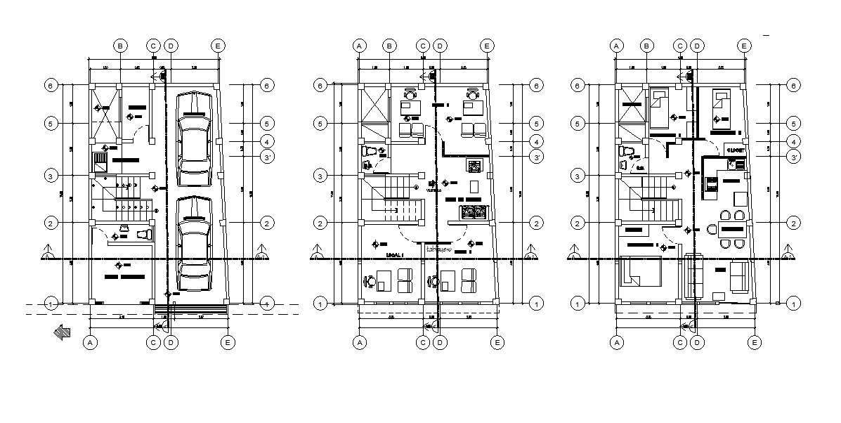 G+2 house plan is given in this 2D Autocad DWG drawing file. Download ...